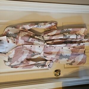 Camo Belted Shirt Dress